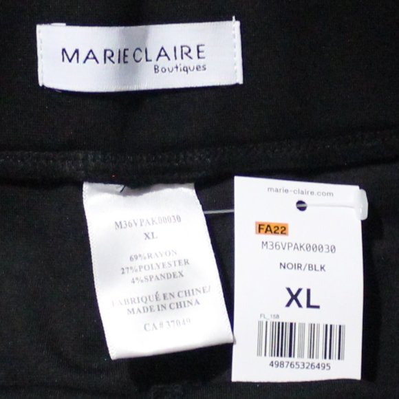 Straight semi-fitted pull-on pant Adult Women XL Black - Picture 2 of 4